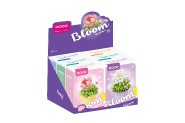 Stavebnica mini KOCO Kvetina v kvetini plast 6 druhov v krabike 10x14x6cm 6ks v boxe