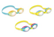 Plavecké okuliare detské farebné 15cm 3 farby na karte 3-8 rokov
