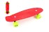 Skateboard - pennyboard 43cm, nosnos 60kg plastov osi, erven, zelen koles