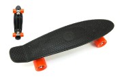 Skateboard - pennyboard 60cm nosnos 90kg, kovov osi, ierne, oranov koles
