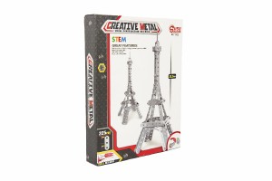Stavebnica kovov Eiffelova vea 225 dielikov v krabici 24x31x5cm