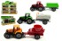 Traktor s prvesom plast / kov 19cm 3 druhy na von chod v krabike 25x13x5,5cm 12ks v boxe