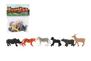 Zvieratk mini safari ZOO plast 5-6cm 12ks v sku
