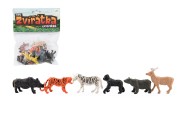 Zvířátka mini safari ZOO plast 5-6cm 12ks v sáčku