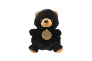 Medveď / Medvedík čierny sediaci plyš 11x11x10cm 0+