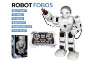 Robot RC FOBOS plast interaktivn chodc 40cm esky mluvc na baterie s USB v krabici 31x45x13cm