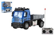 Auto RC nkladn s korbou plast 12cm 27MHz na dlk.ovl. na baterie se svtlem v krab. 16x18x8cm