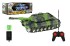 Tank RC plast 25cm 40MHz na batrie + dobjac pack so zvukom so svetlom 2 farby v krabici 27x11x13