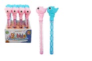 Bublifuk trubice delfn/ryba 35cm se zvukem 2 barvy 16ks v boxu