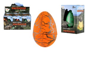 Vajcia liahnuce a rastce dinosaurus plast 2 farby v krabike 10x15cm 6ks v boxe