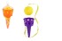 Catch ball hra/chytanie loptiky plast 16cm + loptika 2 farby v sieke