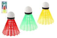 Mky/Koky na badminton barevn plast 3ks na kart 11x21cm