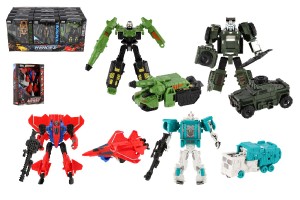 Transformer auto/robot plast 14cm mix druh v krabice 13x18x5cm 12ks v boxu