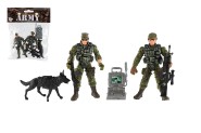 Sada vojáci se psem s doplňky 6ks plast v sáčku 17x20x3cm