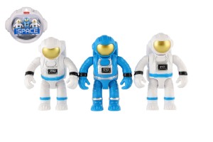 Kosmonaut/astronaut figurka 3ks plast 7cm na kart 19x17x4cm