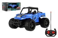 Auto RC buggy pick-up ternne modr 22cm plast 27MHz na batrie so svetlom v krabici 30x14x16cm