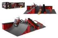 Skatepark - rampy, koleso prstov, skateboard prstov plast v krabici 44x12x25cm