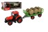 Traktor Zetor s vlekom a balkmi plast 36cm na zotrvank na bat. so svetlom so zvukom v krab. 39x13