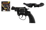 Revolver/pistole na kapsle 8 ran plast 13cm na kart 15x18x2cm