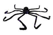 Pavouk velk ply 125x9cm na baterie se svtlem v sku 31x23x8cm karneval