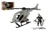 Vrtunk/helikoptra vojensk s vojakom plast s doplnkami v krabici 28x18x12cm