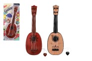 Kytara/mandolna s trstkem plast 30cm na kart 15x33,5x3cm