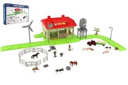Sada domca farma so zvieratami a traktorom plast s doplnkami v krabici 48x31x9cm