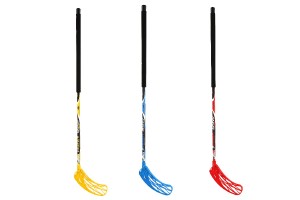 Hokejka floorbalov pro levky plast 115cm 3 barvy v sku