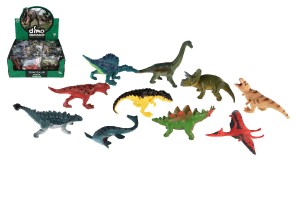 Zvieratko dinosaurus plast 7-9cm mix druhov v sku 36ks v boxe