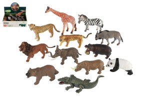 Zvtka safari ZOO plast 13-18cm mix druh 12ks v boxu