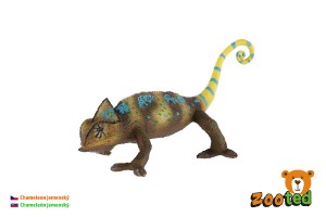 Chameleon jemensk zooted plast 18cm v sku