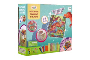 Kreativn sada diamantov malovn Dinosaurus s nalepovacmi diamanty v krabici 21x18x6cm