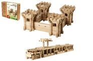 Stavebnica dreven hrad 282 dielikov v krabici 38x30,5x7cm
