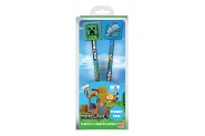Sada ceruziek Minecraft 2ks s topperom v plastovom obale 10,5x23x2cm 8ks v boxe