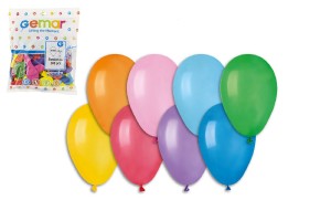 Balonek/Balonky nafukovací 7" průměr 19cm 100ks v sáčku karneval