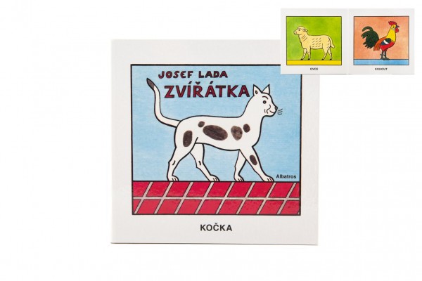 Knížka Leporelo Zvířátka Josef Lada CZ text 15,5x15x1cm 12m+