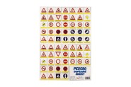 Pexeso Dopravné značky papierové spoločenská hra 32 obrázkových dvojíc 24,5x34,5cm