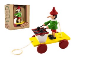 Pinocchio s xylofonem tahac devo 20cm v krabice