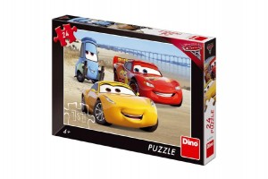Puzzle Cars/Auta na pli 24 dlk 26x18 cm v krabici 27x19x3,5cm