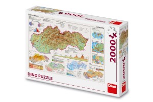 Puzzle Mapa Slovenska 97x69cm 2000 dlk v krabici 32x23x7cm