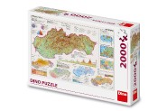 Puzzle Mapa Slovenska 97x69cm 2000 dílků v krabici 32x23x7cm