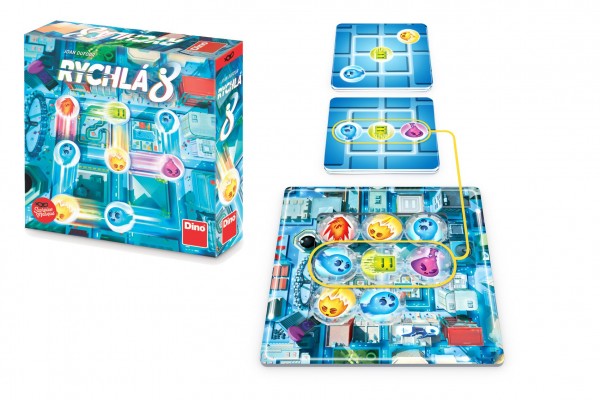 Rychlá 8 dětská společenská hra v krabici 21x21x5cm