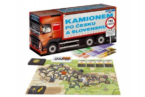 Kamionem po esku a Slovensku spoleensk hra v krabici  36x17x11cm
