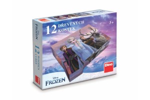 Kostky kubus Ledov krlovstv/Frozen devo 12ks v krabice 21x18x4cm