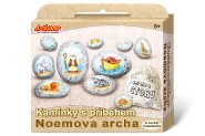 Kamene s prbehom sa samolepkami Noemova archa kreatvne sada v krabike 19x16x4cm