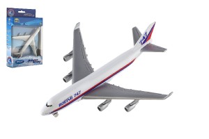 Letadlo Welly Boeing 747 plast/kov 15cm v krabice 13x21x4,5cm