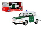 Auto Welly Trabant 601 Polícia kov/plast 11cm 1:34-39 na voľný chod v krabičke 15x7x7cm