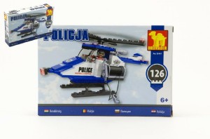 Stavebnice Dromader Policie Vrtulnk 23401 126ks v krabici 22x15x4,5cm