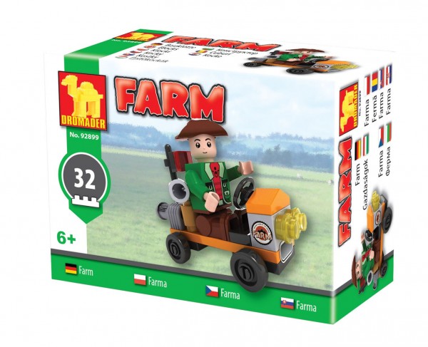 Stavebnice Dromader Traktor farma 92899 32ks v krabici 9x7x5cm
