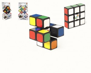 Rubikova kocka hlavolam EDGE 3x3x1 plast 6x6x2cm na karte